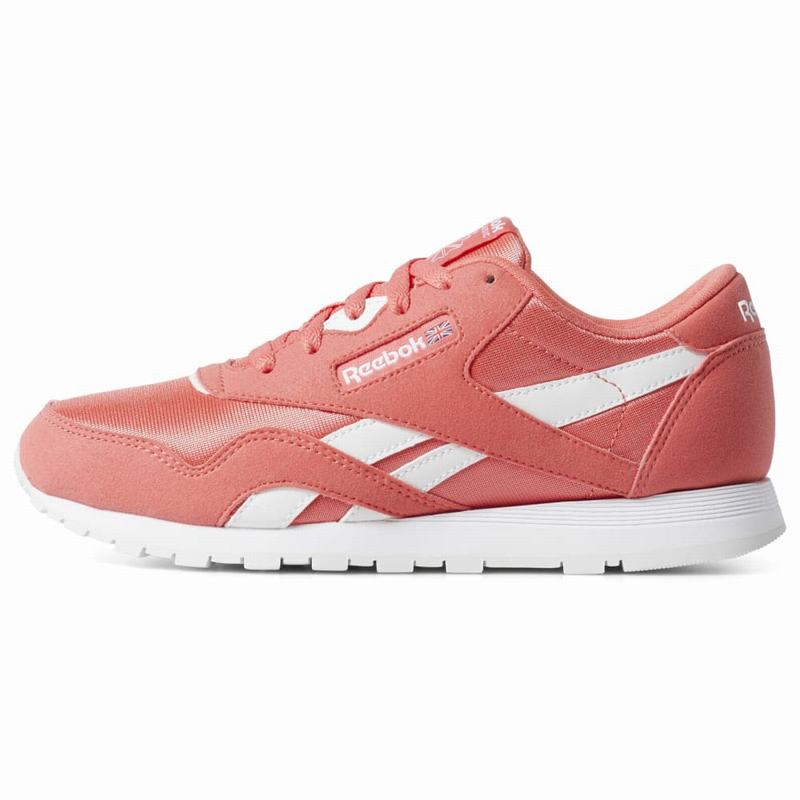 Tenisi Reebok Classic Nylon Baieti Roz Deschis/Albi Romania KS7661KI